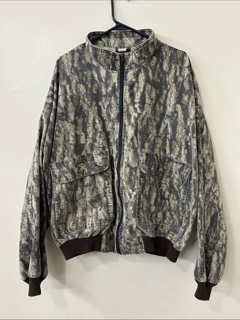 Cabela's Ghost Timber Bomber Jacket Vintage Worn Condition